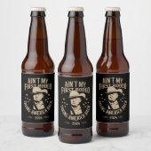 Trump is niet mijn eerste cowboy op de rodeo Ameri Bier Etiket (Flessen)