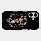 Trump is niet mijn eerste cowboy op de rodeo Ameri Case-Mate iPhone Case (Achterkant (horizontaal))
