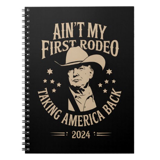 Trump is niet mijn eerste cowboy op de rodeo Ameri Notitieboek (Voorkant)
