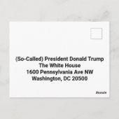 Trump is niet mijn President Briefkaart (Achterkant)
