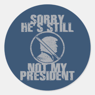 Trump is niet mijn President Ronde Sticker