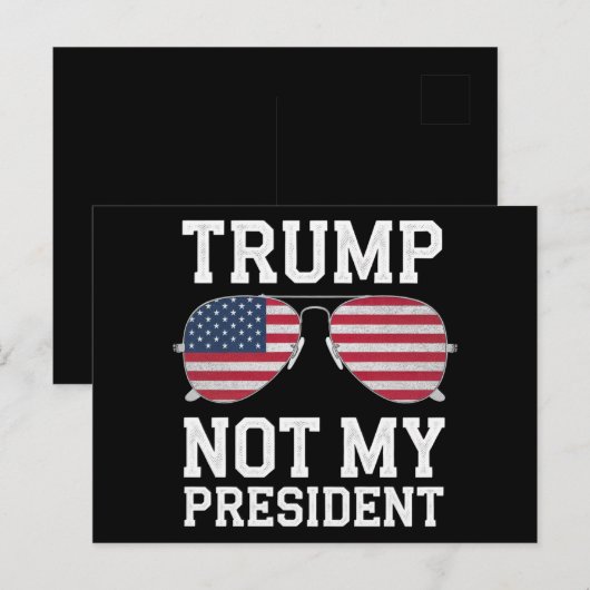 Trump is niet mijn President tegen Trump Briefkaart (Voorkant / Achterkant)