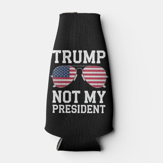 Trump is niet mijn President tegen Trump Flesjeskoeler (Voorkant)