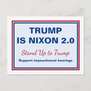 Trump is Nixon 2.0 tegen afzetting Trump Briefkaart