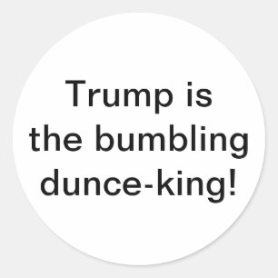 Trump is onverkende dommerik Hankamer Artjunkhaus Ronde Sticker