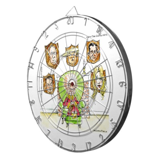 Trump is Poetin op de Ritz-cadeaus Dartbord (Voorkant Rechts)