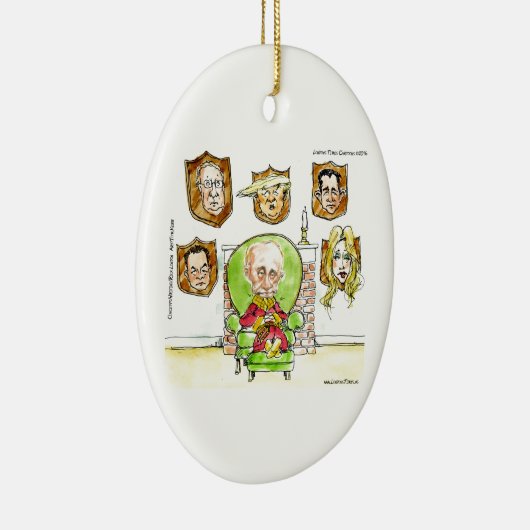 Trump is Poetin op de Ritz-cadeaus Keramisch Ornament (Rechts)