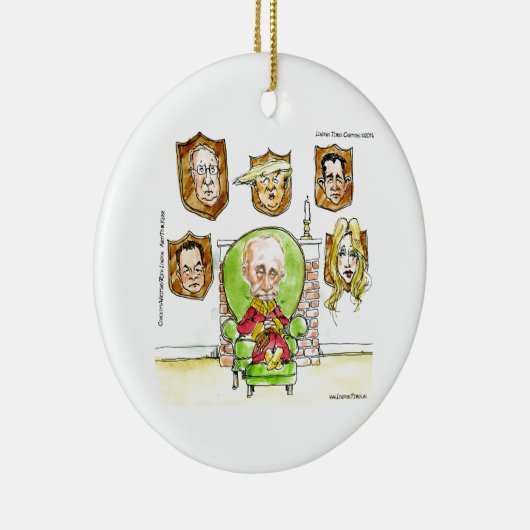 Trump is Poetin op de Ritz-cadeaus Keramisch Ornament (Rechts)