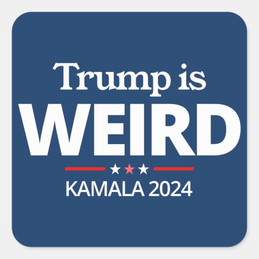 Trump is raar, grappig anti-Trump, 2024 Kamala Vierkante Sticker (Voorkant)