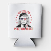 Trump is te cool voor politieke regels blikjeskoeler (Voorkant)