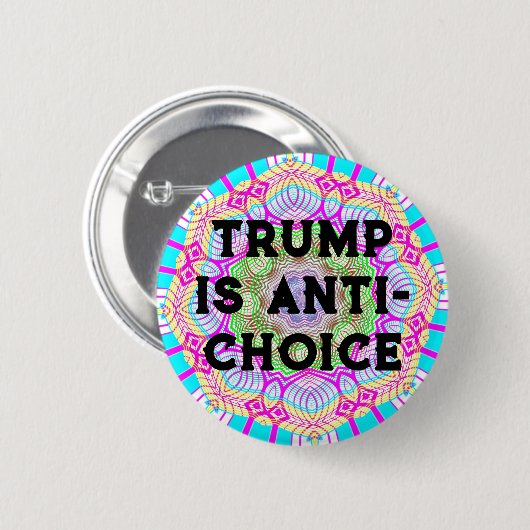 Trump is tegen keuze ronde button 5,7 cm (Voorkant /achterkant)