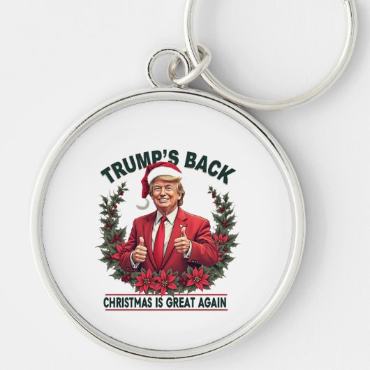 Trump is terug Kerstmis is weer geweldig Sinterkla Sleutelhanger (Voorkant)