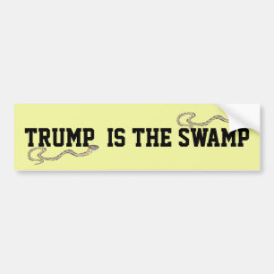 "Trump is the Swamp" met slangen Bumpersticker