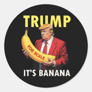 Trump It's Banana (voor schaal) Sterrenschip Funny Ronde Sticker