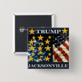 TRUMP JACKSONVILLE VIERKANTE BUTTON 5,1 CM (Voorkant /achterkant)