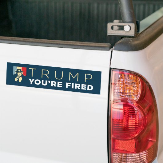 "Trump, je bent bang" oom Sam Bumpersticker (Op Truck)