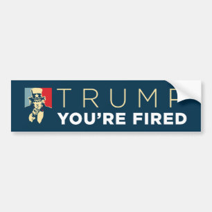 "Trump, je bent bang" oom Sam Bumpersticker
