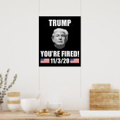Trump, je bent bang. Verkiezing Anti-Trump 2020 Poster (Keuken)