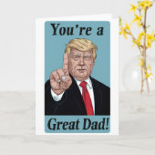 Trump 'Je bent de Beste Papa!' Humoristische Vader Kaart (Gele Bloem)