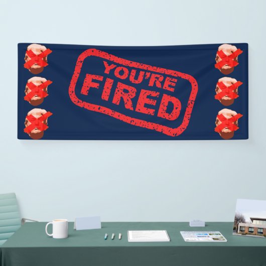 Trump Je bent een vaste partij Spandoek (Beurs)
