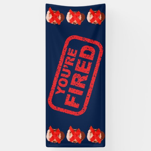 Trump Je bent een vaste partij Spandoek (Verticaal)