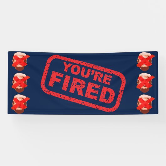 Trump Je bent een vaste partij Spandoek (Horizontaal)