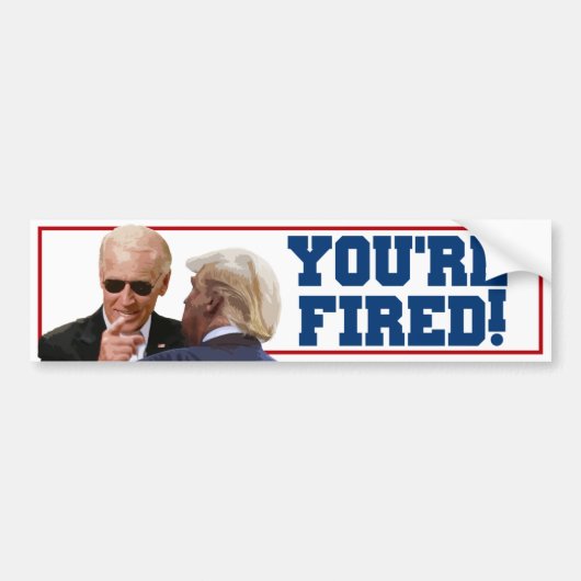 Trump Je bent Fired Biden 2024 Bumpersticker (Voorkant)