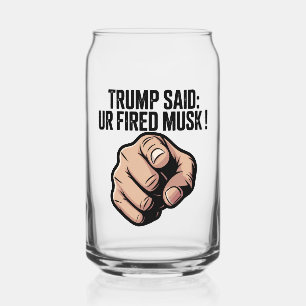 Trump: "Je bent ontslagen Musk!" Politieke verklar Blikvorm Glas