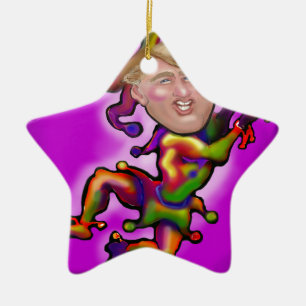 Trump Jester Keramisch Ornament