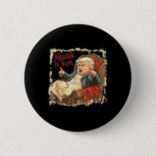 Trump Jezus Christus Lelijke Kerst Ronde Button 5,7 Cm