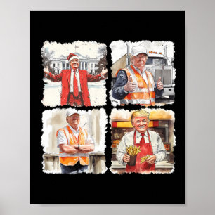 Trump Jobs 2024 Kerst Mega 45 47 President Pa Poster