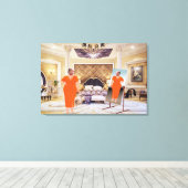 Trump jurken om canvas kunst in te leveren (Insitu (Houten vloer))