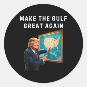 Trump-kaart welkom in de Golf van Amerika Ronde Sticker