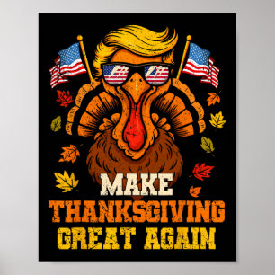 Trump Kalkoen Grappig Maak Thanksgiving Groter Dan Poster