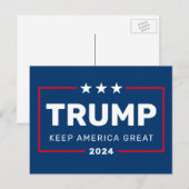Trump KAN JAAR VERANDEREN Laat Amerika geweldig zi Briefkaart (Voorkant / Achterkant)