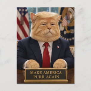 Trump Kat Portret – Maak Amerika Weer Poes Briefkaart
