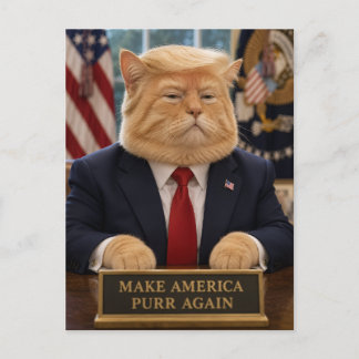 Trump Kat Portret – Maak Amerika Weer Poes Briefkaart