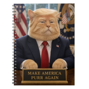 Trump Kat Portret – Maak Amerika Weer Poes Notitieboek