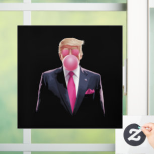 Trump Kauwgom Raamsticker