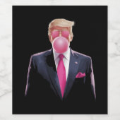 Trump Kauwgom Wijn Etiket (Enkel label)