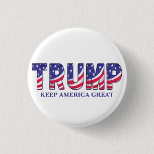 Trump Keep America Great Cadeau Ronde Button 3,2 Cm
