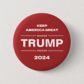 Trump Keep America Groot President 2024 Ronde Button 5,7 Cm (Voorkant)