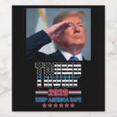Trump Keep America Safe Wijn Etiket (Enkel label)