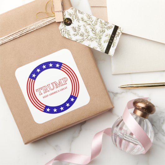 Trump Keep America Vierkante Sticker (Geschenken)