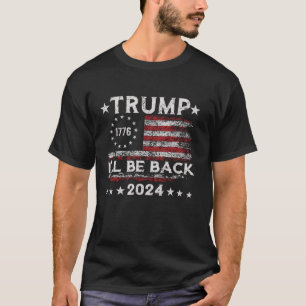 Trump keert terug naar verkiezing Amerikaanse vlag T-shirt