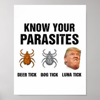 Trump Ken Uw Parasieten Hertenteek Hondenteek Luna Poster