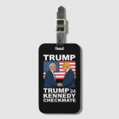 Trump Kennedy Checkmate 2024 - Trump Kennedy Bagagelabel (Voorkant (verticaal))