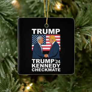 Trump Kennedy Checkmate 2024 - Trump Kennedy Keramisch Ornament