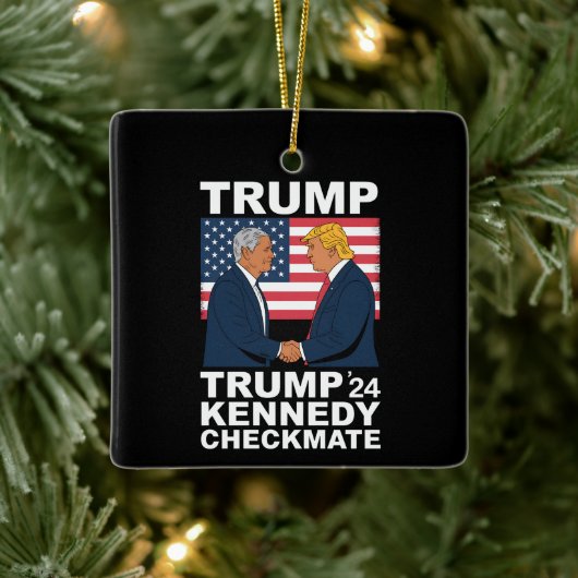Trump Kennedy Checkmate 2024 - Trump Kennedy Keramisch Ornament (Boom)
