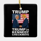 Trump Kennedy Checkmate 2024 - Trump Kennedy Keramisch Ornament (Voorkant)